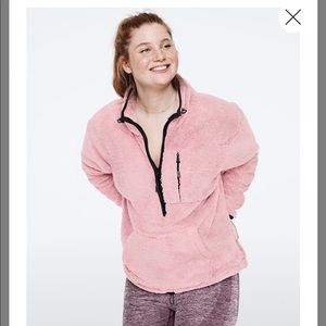 Victoria’s Secret PINK teddy half zip